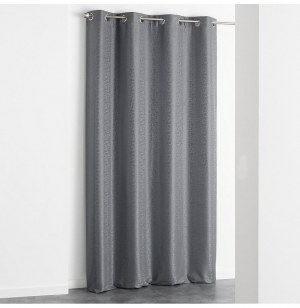 Rideau à oeillets - 140 x 260 cm - jacquard adamo - anthracite