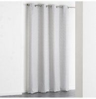Rideau à oeillets - 140 x 260 cm - jacquard adamo - gris