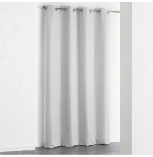 Rideau à oeillets - 140 x 260 cm - jacquard adamo - gris