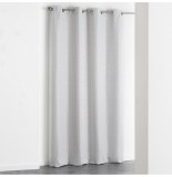 Rideau à oeillets - 140 x 260 cm - jacquard adamo - gris