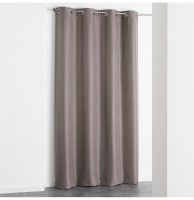 Rideau à oeillets - 140 x 260 cm - jacquard adamo - taupe