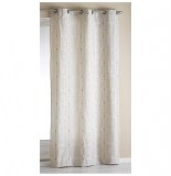 Rideau à oeillets - 140 x 260 cm - jacquard bicolore - mathis - lin