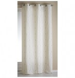 Rideau à oeillets - 140 x 260 cm - jacquard bicolore - mathis - natur