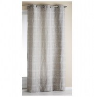 Rideau à oeillets - 140 x 260 cm - jacquard bicolore - mathis - noise