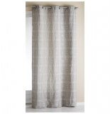 Rideau à oeillets - 140 x 260 cm - jacquard bicolore - mathis - noise