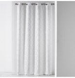 Rideau à oeillets - 140 x 260 cm - jacquard cosmy - blanc