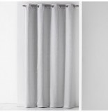 Rideau à oeillets - 140 x 260 cm - jacquard liany - gris