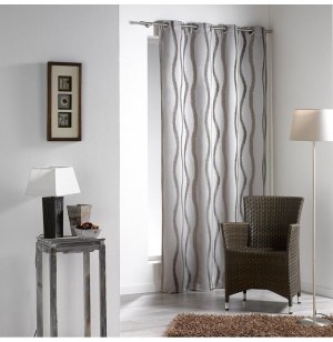 Rideau à oeillets - 140 x 260 cm - jacquard - ondula