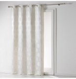 Rideau à oeillets - 140 x 260 cm - jacquard satellis - naturel