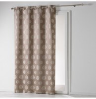 Rideau à oeillets - 140 x 260 cm - jacquard satellis - taupe