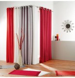 Rideau à oeillets - 140 x 260 cm - jacquard sismika - naturel