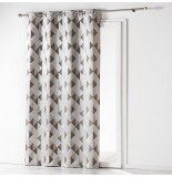 Rideau à oeillets - 140 x 260 cm - jacquard trilogy - gris