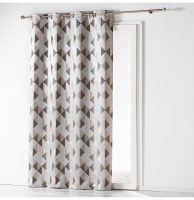 Rideau à oeillets - 140 x 260 cm - jacquard trilogy - gris