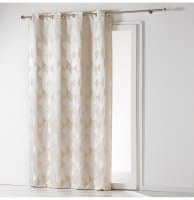Rideau à oeillets - 140 x 260 cm - jacquard trilogy - naturel