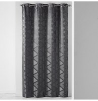 Rideau à oeillets - 140 x 260 cm - jacquard vogue - anthracite