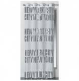 Rideau à oeillets microfibre - 140 x 260 cm - imprimé new york - bla