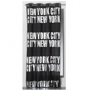 Rideau à oeillets microfibre - 140 x 260 cm - imprimé new york - noi