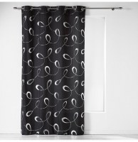 Rideau à oeillets microfibre - 140 x 260 cm - imprimé infinity - ant