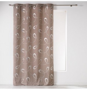 Rideau à oeillets microfibre - 140 x 260 cm - imprimé infinity - tau
