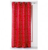 Rideau à oeillets microfibre - 140 x 260 cm - imprimé sahel - rouge