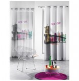 Rideau à oeillets microfibre - 140 x 260 cm - imprimé color bridge