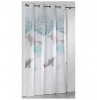 Rideau à oeillets microfibre - 140 x 260 cm - imprimé sweet garden -