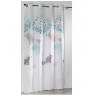 Rideau à oeillets microfibre - 140 x 260 cm - imprimé sweet garden -
