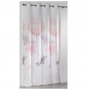 Rideau à oeillets microfibre - 140 x 260 cm - imprimé sweet garden r