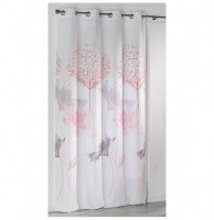 Rideau à oeillets microfibre - 140 x 260 cm - imprimé sweet garden r