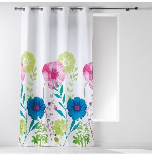 Rideau à oeillets microfibre - 140 x 260 cm - imprimé zephyra
