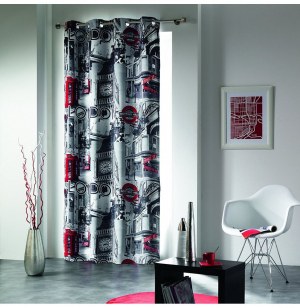 Rideau à oeillets occultant - 140 x 260 cm - big city