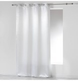 Rideau à oeillets occultant - 140 x 260 cm - satin - blanc