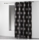 Rideau à oeillets - 140 x 260 cm - polyester - atome - anthracite