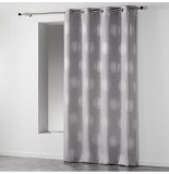 Rideau à oeillets - 140 x 260 cm - polyester - atome - gris