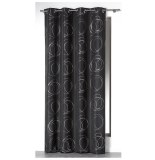 Rideau à oeillets - 140 x 260 cm - polyester - bully - anthracite