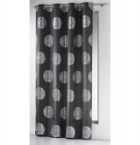 Rideau à oeillets - 140 x 260 cm - polyester - platine - anthracite