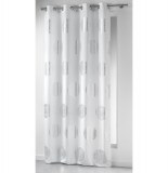 Rideau à oeillets - 140 x 260 cm - polyester - platine - blanc