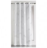 Rideau à oeillets - 140 x 260 cm - polyester - plumette - blanc