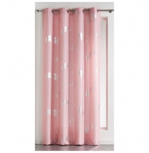 Rideau à oeillets - 140 x 260 cm - polyester - plumette - dragée