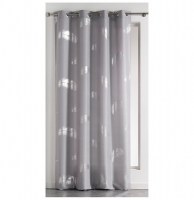 Rideau à oeillets - 140 x 260 cm - polyester - plumette - perle