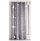 Rideau à oeillets - 140 x 260 cm - polyester - plumette - perle