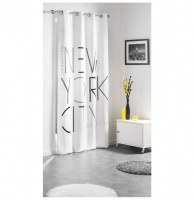 Rideau à oeillets - 140 x 260 cm - polyester - imprimé city graphik