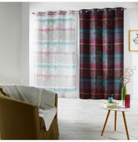 Rideau à oeillets - 140 x 260 cm - polyester - delora
