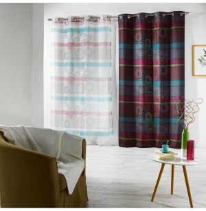 Rideau à oeillets - 140 x 260 cm - polyester - delora