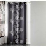 Rideau à oeillets - 140 x 260 cm - polyester - japonica - anthracite