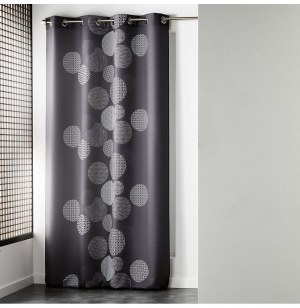 Rideau à oeillets - 140 x 260 cm - polyester - japonica - anthracite
