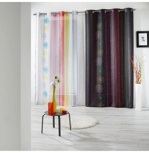 Rideau à oeillets - 140 x 260 cm - polyester - lolia