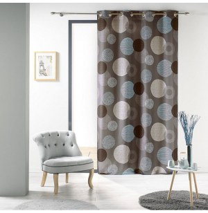 Rideau à oeillets - 140 x 260 cm - polyester - oxana