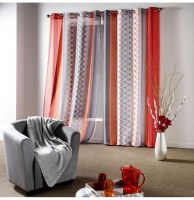 Rideau à oeillets - 140 x 260 cm - polyester - imprimé ethnis