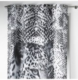 Rideau à oeillets - 140 x 260 cm - polyester - imprimé léopard